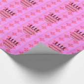 Roze Verjaardag Cake Art Print Cadeaupapier (Hoek)