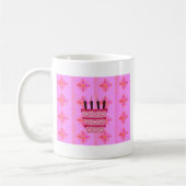 Roze Verjaardag Cake Art Print Koffiemok (Links)