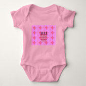 Roze Verjaardag Cake Art Print Romper (Voorkant)