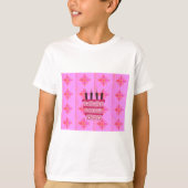 Roze Verjaardag Cake Art Print T-shirt (Voorkant)
