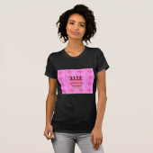 Roze Verjaardag Cake Art Print T-shirt (Voorkant volledig)