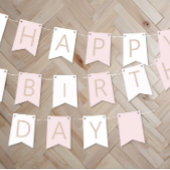 Roze Verjaardag Custom Party Bunting Banner