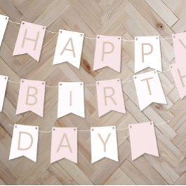 Roze Verjaardag Custom Party Bunting Banner