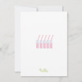 Roze Verjaardag Feest Snoep Dessert Tafel Uitnodig Kaart (Achterkant)