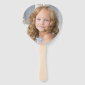 Roze verjaardag Foto aangepast Handwaaier (Voorkant)