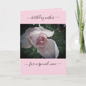 Roze verjaardag wenst speciale nicht kaart (Voorkant)