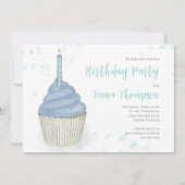 Roze verjaardag Whimsical Cute Cupcake Eenvoudig Kaart (Voorkant)