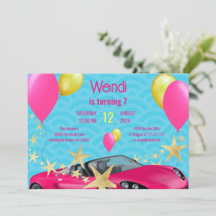 Roze Verjaardags Bash Party Uitnodiging