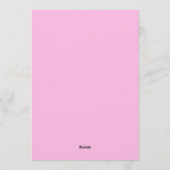 Roze verjaardagsbrunch met croissant kaart (Achterkant)