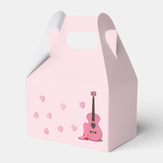 Roze verjaardagscadeau doos bedankdoosjes (Achterkant)