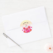Roze Verjaardagsdraak Ronde Sticker (Envelop)