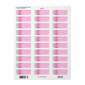 Roze verjaardagsfeest retouradres etiket (Full Sheet)