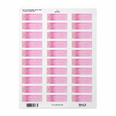 Roze verjaardagsfeest retouradres etiket (Full Sheet)