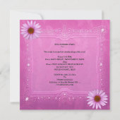  roze verjaardagsfeestbloemen elke leeftijd kaart (Achterkant)