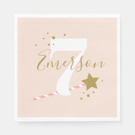 Roze verjaardagsfeestje voor prinsessen servet