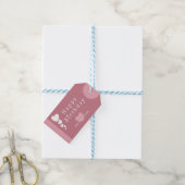  Roze Verjaardagsharten Cadeau Labels Cadeaulabel (Met Touw)