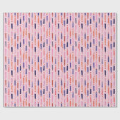  roze verjaardagskaarsen met patroon cadeaupapier (Vlak)