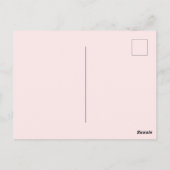 Roze verjaardagskaart met personalisatie briefkaart (Achterkant)