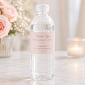 Roze verjaardagslabel voor waterfles etiket