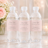 Roze verjaardagslabel voor waterfles etiket