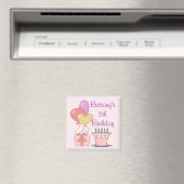 roze verjaardagsmagneet magneet (Insitu (Vaatwasser))