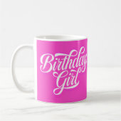 Roze Verjaardagsmeisje Koffiemok (Links)