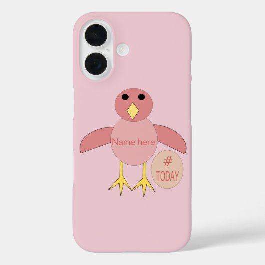 Roze verjaardagsmeisje kuiken Case-Mate iPhone case (Achterkant)