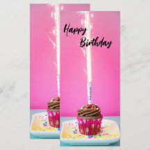 Roze Verjaardagsplattegrond - Thema Cake&Candle