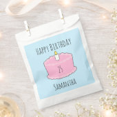 Roze verjaardagstaart bedankzakje (Geknipt)