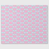 Roze verjaardagstaart cadeaupapier (Vlak)