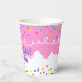 Roze Verjaardagstaart Frosting Paper Cup Papieren Bekers (Links)