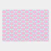 Roze verjaardagstaart inpakpapier vel (Voorkant 2)