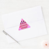 Roze Verjaardagstaart Kunstprint Sticker (Envelop)
