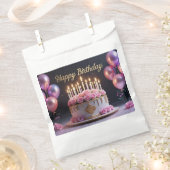 Roze verjaardagstaart luxe elegant extravagant bedankzakje (Geknipt)