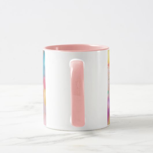 Roze Verjaardagstaart Mok (Handvat)