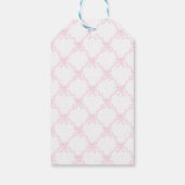 Roze verjaardagstaart preppy Gift Label Cadeaulabel (Achterkant)