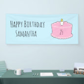 Roze verjaardagstaart spandoek (Beurs)