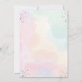 Roze verjaardagsuitnodiging Vlinder Kaart (Achterkant)