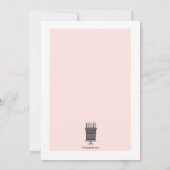 Roze verjaardagsuitnodiging voor Over de Heuvel Kaart (Achterkant)