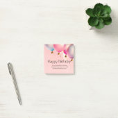 Roze verjaardagswensen post-it® notes (Kantoor)
