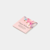 Roze verjaardagswensen post-it® notes (Schuin)