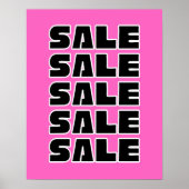 Roze Verkoopteken, Kleinhandelsignage, Boetiek Poster (Voorkant)