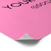 Roze Verkoopteken met Bedrijfsnaam Poster (Hoek)