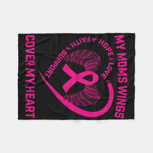 Roze verlies van geliefde moeder moeder borstkanke fleece deken (Voorkant (Horizontaal))