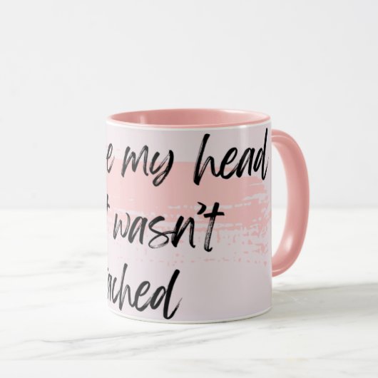 roze verliest mijn hoofd mok (Voorkant rechts)