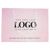 Roze verloop Aangepast bedrijf logo Groot Cadeauzakje (Achterkant)