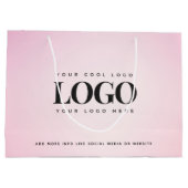 Roze verloop Aangepast bedrijf logo toevoegen Groot Cadeauzakje (Achterkant)