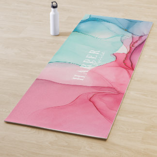 Roze verloop Aangepaste naam Yoga Mat