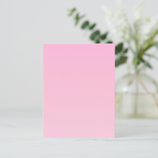 Roze verloop briefkaart (Staand voorkant)
