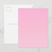 Roze verloop feestdagenkaart (Voorkant / Achterkant)